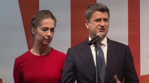 Całe wystąpienie Janusza Palikota po ogłoszeniu sondażowych wyników wyborów