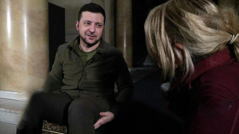 Wywiad dziennikarki Sky News z prezydentem Ukrainy Wołodymyrem Zełenskim