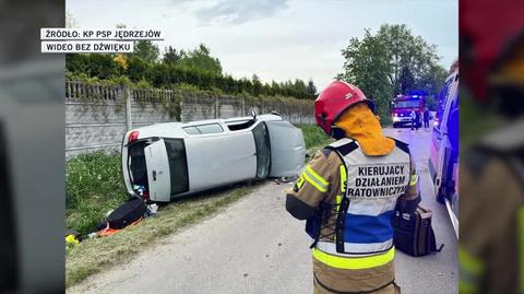 Groźny wypadek w Oksie. Kierowca był pijany