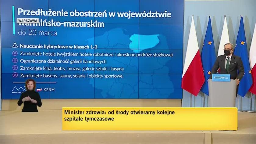 Niedzielski: województwo warmińsko-mazurskie i pomorskie najbardziej dotknięte zachorowaniami na COVID-19