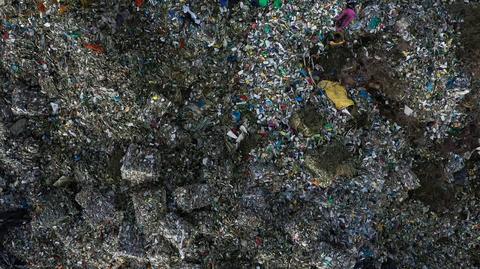 Akcja gaśnicza składowiska odpadów w Przylepie pod Zieloną Górą