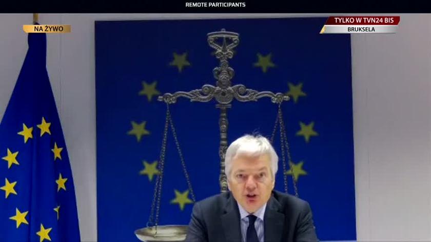 Didier Reynders podczas posiedzenia Komisji Wolności Obywatelskich i Sprawiedliwości  Parlamentu Europejskiego