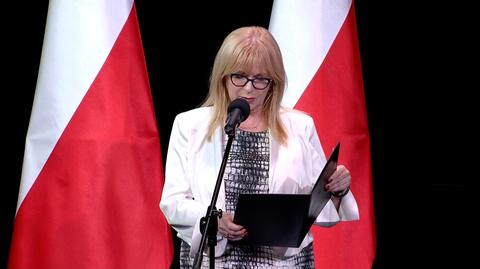 Gosiewska odczytała list marszałka Sejmu Marka Kuchcińskiego podczas gali Virtus et Fraternita