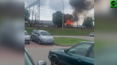 Pożar w miejscowości Kalety na Śląsku	