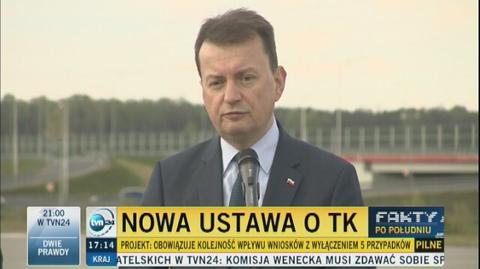 Mariusz Błaszczak o nowej ustawie o TK