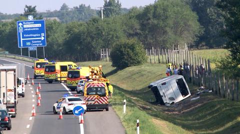 Szczegóły wypadku polskiego autokaru na Węgrzech