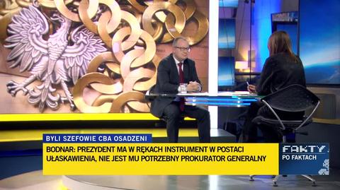 Adam Bodnar o stanie zdrowia Mariusza Kamińskiego, mówił w programie "Fakty po Faktach" w TVN24
