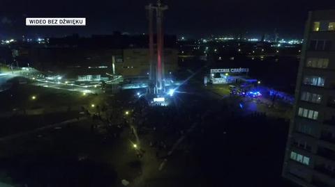 Protest w Gdańsku na ujęciach z drona