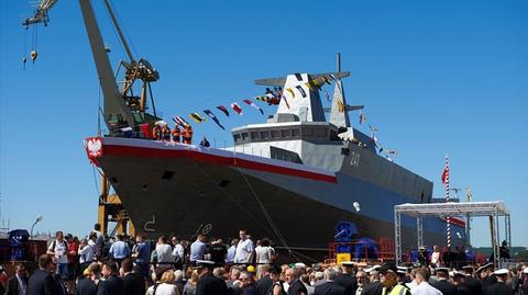 02.07.2015 | „Ślązak” – duma Marynarki Wojennej. Pierwszy od kilkunastu lat nowy okręt został ochrzczony