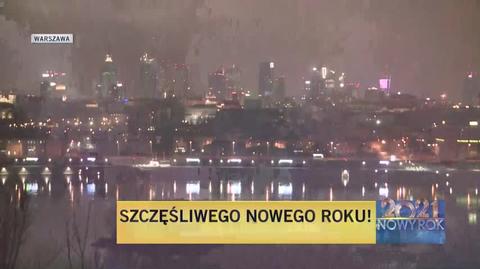 Sylwester i fajerwerki w Warszawie (wideo archiwalne)
