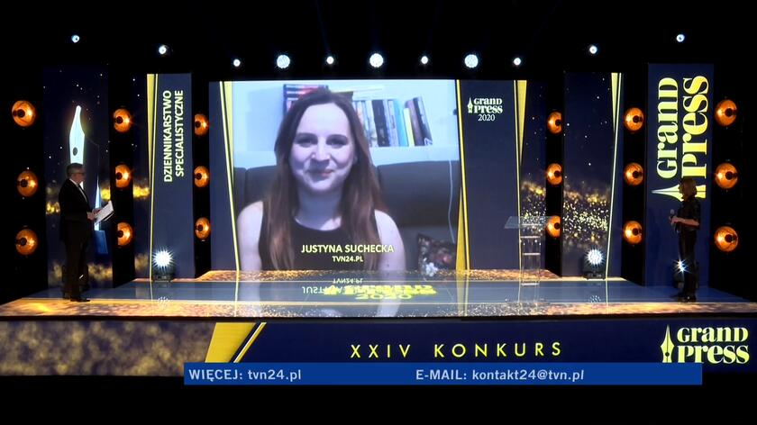 Justyna Suchecka z nagrodą Grand Press w kategorii dziennikarstwo specjalistyczne 