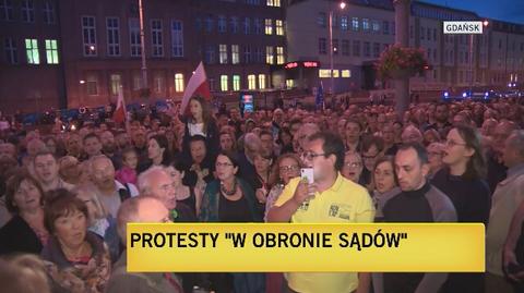 Protesty "w obronie sądów" w całej Polsce