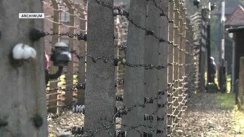 Teren byłego obozu zagłady Auschwitz-Birkenau (wideo archiwalne)