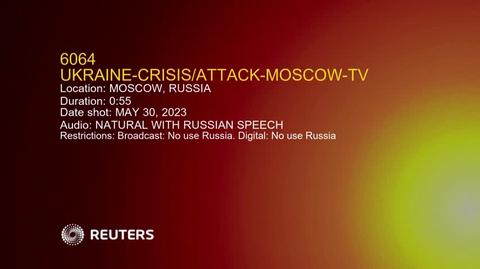 Rosyjska propagandowa telewizja informuje o atakach dronów na Moskwę 