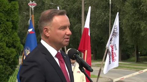 Andrzej Duda podczas uroczystości związanych z 41. rocznicą podpisania Porozumień Sierpniowych