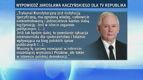 Kaczyński: Trybunał Konstytucyjny jest organem politycznym