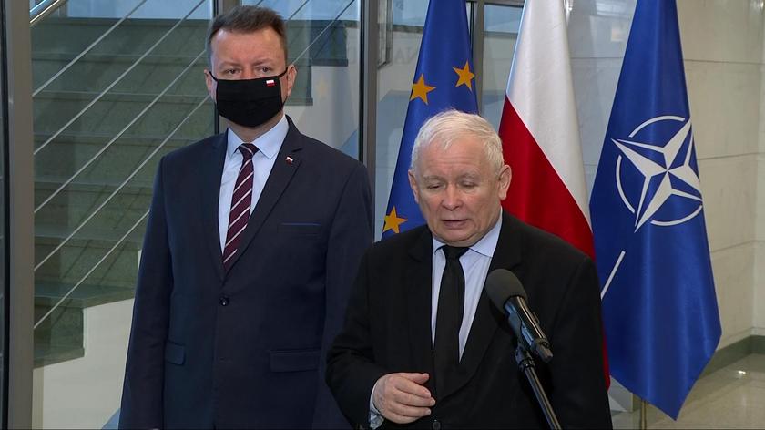 Kaczyński po naradzie w BBN ws. Ukrainy: Polska musi być bezpieczna, Ukraina musi być ocalona