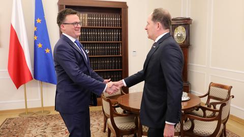 Ambasador Mark Brzeziński spotkał się z Szymonem Hołownią