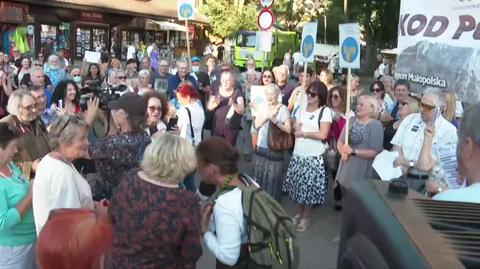 Protest pod hasłem "Wolne media, wolni ludzie" w Zakopanem