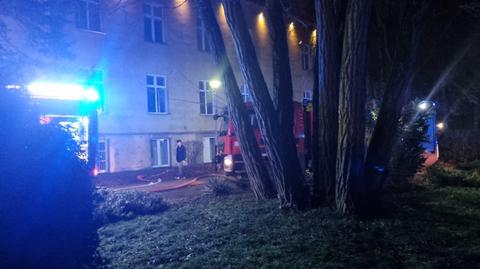 Pożar w szpitalu w Łodzi. Relacja reportera TVN24 Piotra Borowskiego