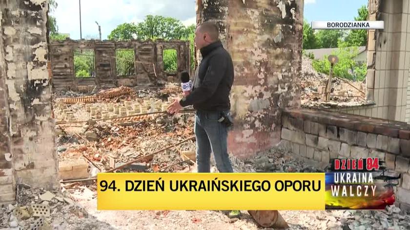 94. dzień rosyjskiej inwazji. Relacja reportera TVN24 z Borodzianki