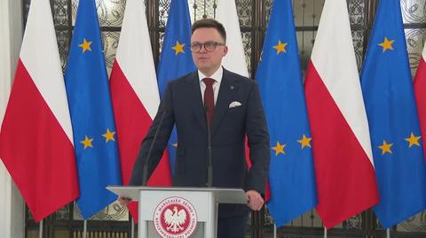 Hołownia o mandatach Kamińskiego i Wąsika. Marszałek Sejmu o tym, jakie działania podejmie w związku z wyrokiem