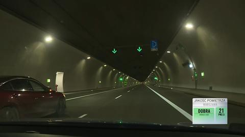 Przejazd nowym tunelem pod Luboniem Małym na zakopiance