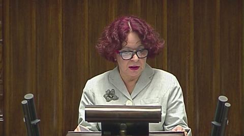 Elżbieta Kruk (PiS) podczas debaty nad ustawą medialną