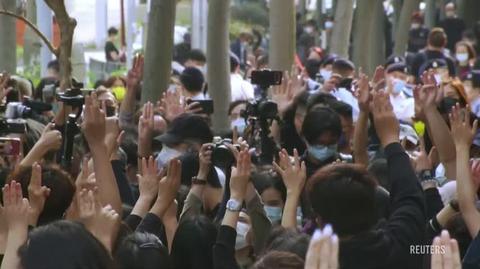 Hongkong. Protest przed sądem