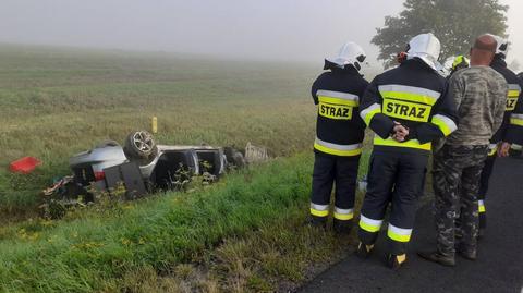 Wjechał w inny samochód i dachował. 18-latek w szpitalu, zapłaci 5 tysięcy złotych mandatu