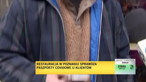 Koronawirus w Polsce, Poznań. Restauracja sprawdza paszporty covidowe
