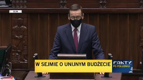 Morawiecki: mówicie, że dla nas UE to tylko skarbonka, otóż nie, UE to wartości