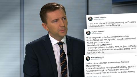 Wpisy Krystyny Pawłowicz na Twitterze. Minister Łukasz Schreiber komentuje