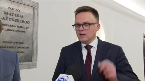Hołownia: Marek Suski wchodził ze mną w merytoryczny spór jeśli chodzi o interpretację art. 186 Regulaminu Sejmu