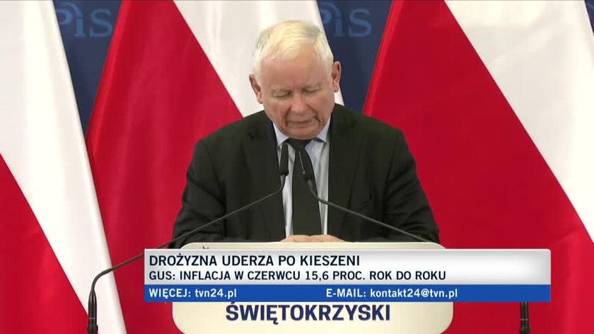Kaczyński o "panu, którego nazwiska nawet nie chce wymieniać" i "odkrywaniu guzika"