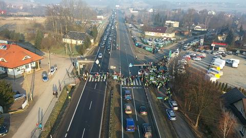 Protest mieszkańców Krzyszkowic 