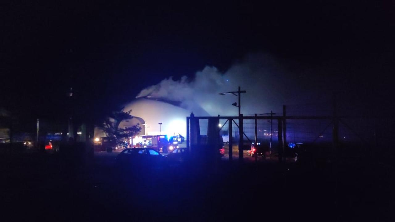 No hace mucho, Alvernia Studios.  Incendio en el estudio de cine