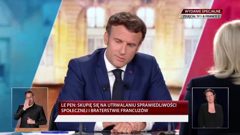 Cała dyskusja między Macronem i Le Pen na temat kredytu zaciągniętego w Rosji przez liderkę Zjednoczenia Narodowego 