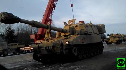 "Humvee, haubice". Amerykańskie wojsko już w Polsce. Nagranie Reportera 24