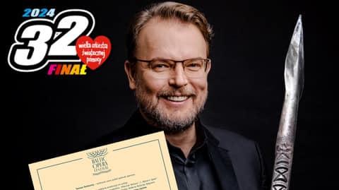 WOŚP 2024. Tomasz Konieczny przekazał na licytację włócznię Wotana