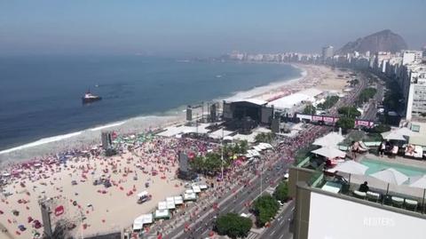 Przed koncertem Madonny na plaży Copacabana w Rio de Janeiro