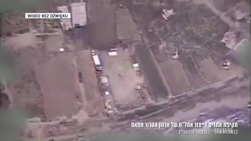 Izraelski atak na obiekty Hamasu w Strefie Gazy (nagranie z lipca)