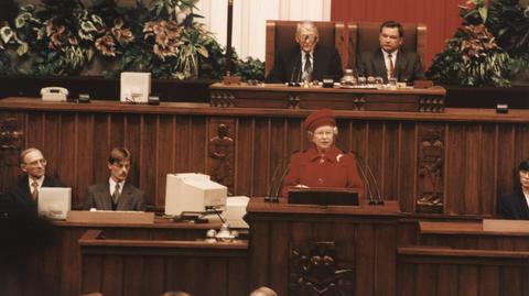 Queen Elizabeth II's speech before the Polish parliament on March 26, 1996