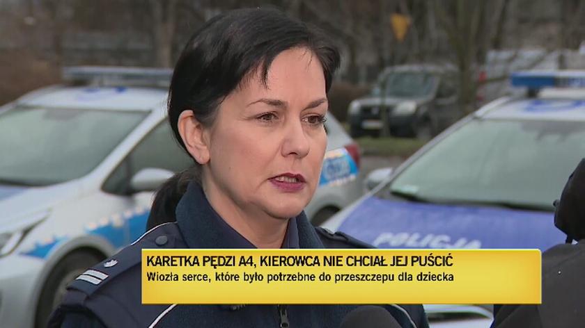 Podinsp. Katarzyna Cisło z małopolskiej policji o kierowcy busa