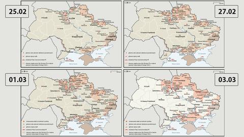 Jak przebiega rosyjska inwazja na Ukrainę. Zobacz na mapach 