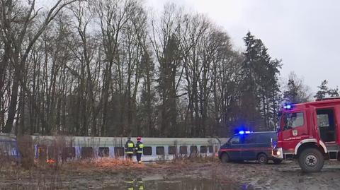 Strażak: lokomotywa zahaczyła o koparkę