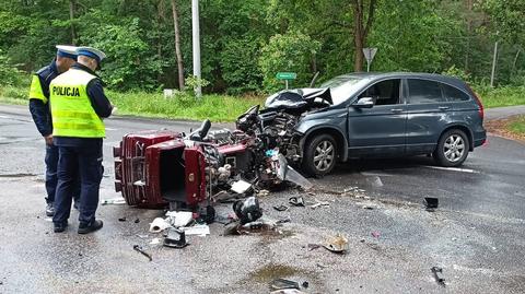 Waliszewo. Nie żyje motocyklista. Zderzył się z autem osobowym (materiał z 12.07.2022)