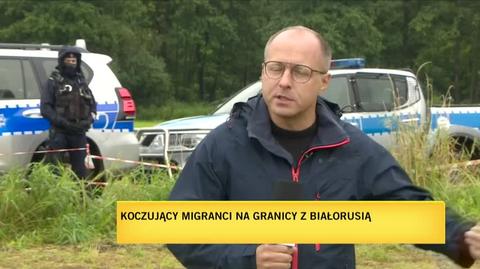Migranci kolejny dzień koczują na granicy Polski z Białorusią. Relacja reportera TVN24