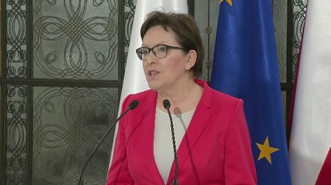 Premier Ewa Kopacz po zarządzie krajowym Platformy ws. list wyborczych