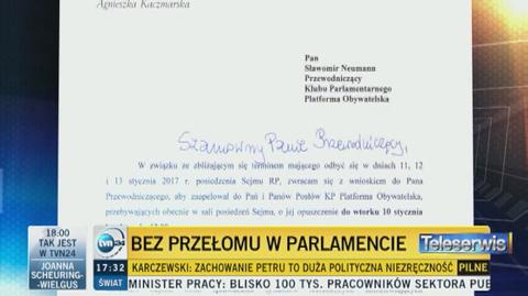 Szefowa Kancelarii Sejmu wzywa do opuszczenia sali plenarnej